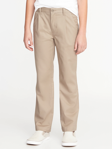 Boys Husky Pants - Khaki – Montgomery Uniforms