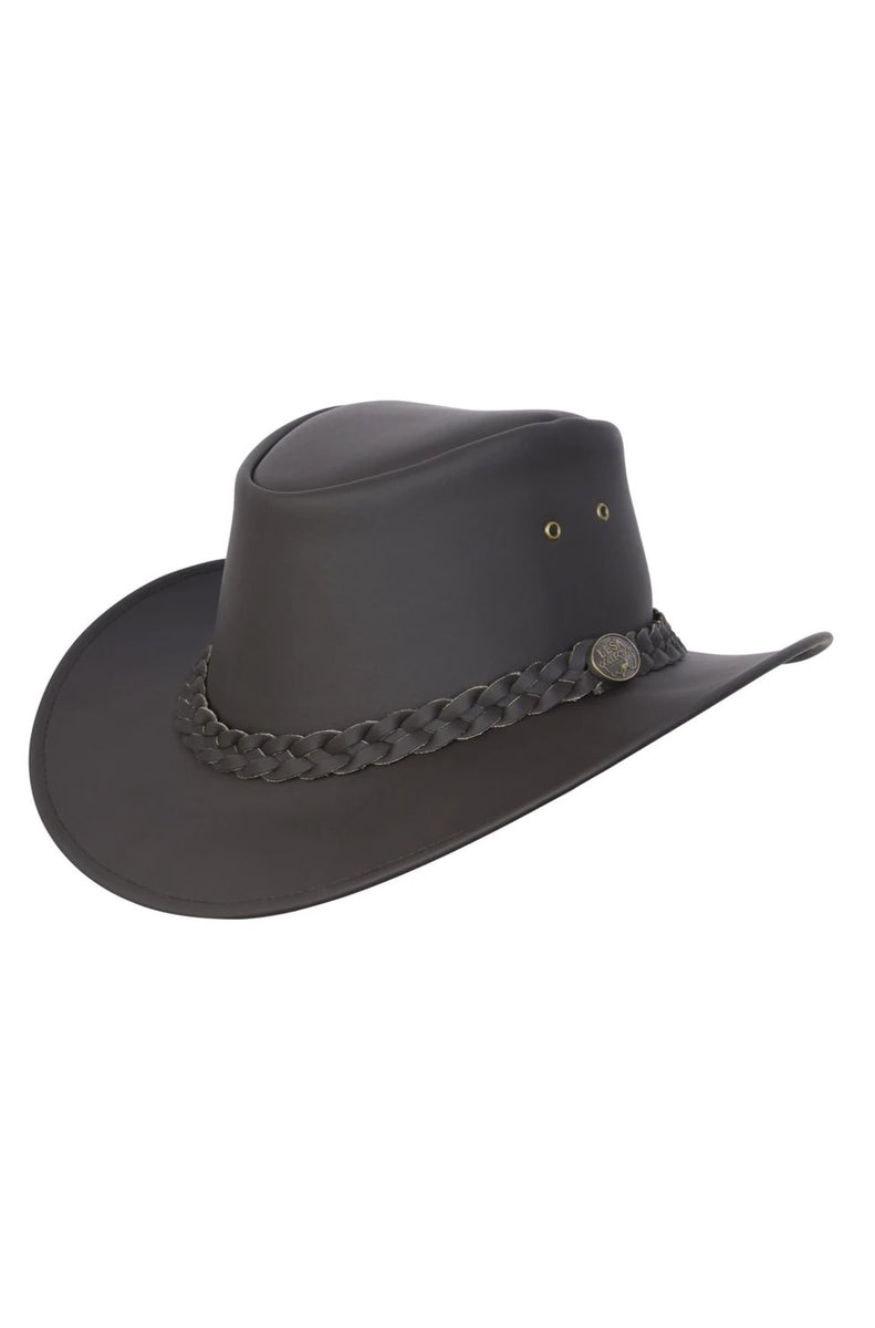 Australian Style Leather Outback Bush Hat Mens Womens Brown – Lesa ...