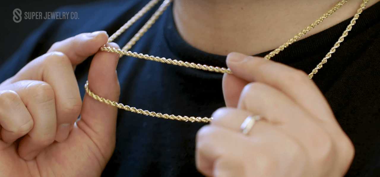 Hollow Vs Solid Gold Rope Chain Super Jewelry Co