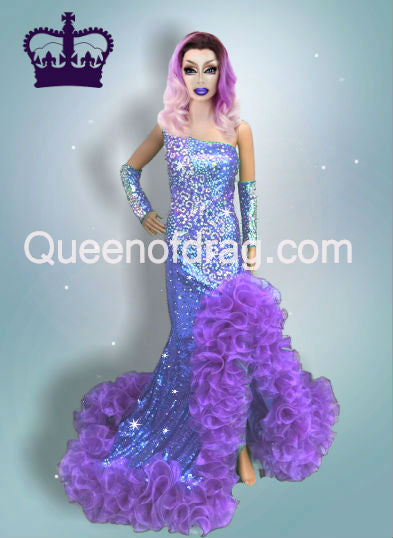 Custom Made Drag Queen Sequin Gown 