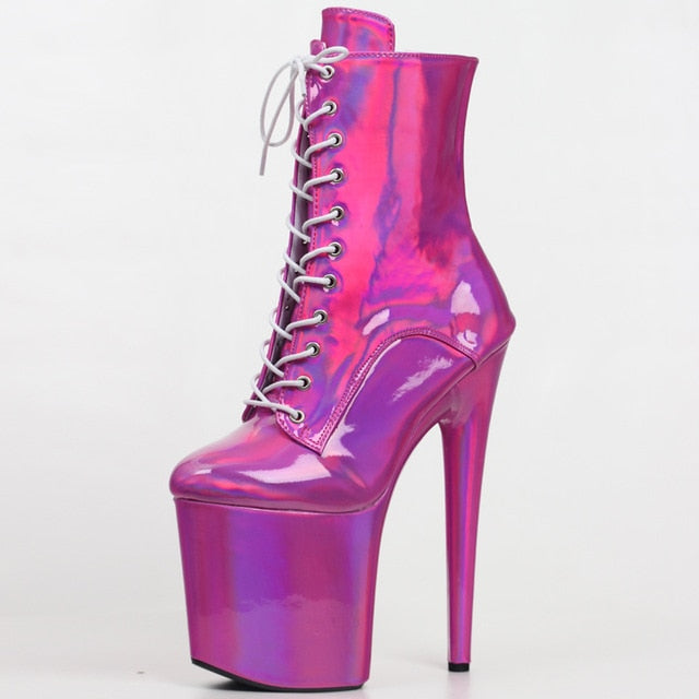 Irisé - Drag Queen Lace Up Platform Ankle Boots | Queenofdrag.com