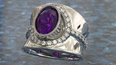 Custom Design Jewelry Gemstone Mans Ring