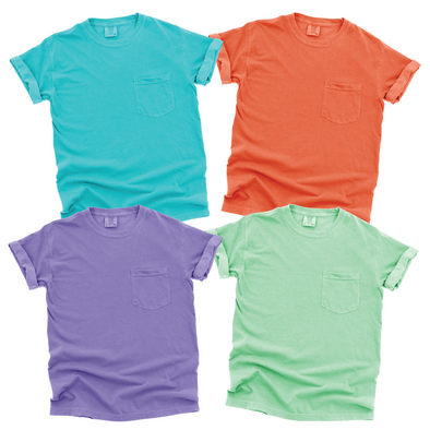 Comfort Colors Backwards Pocket Tee – Lexington Counter Clocks