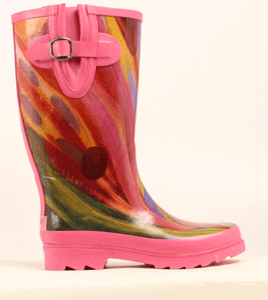 rose rain boots