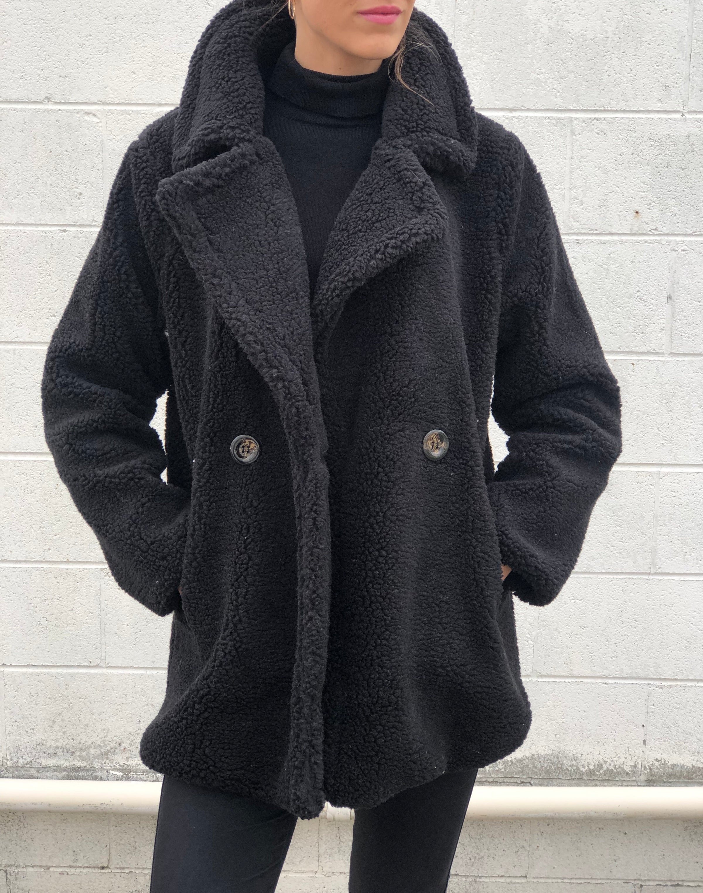 short faux shearling jacket