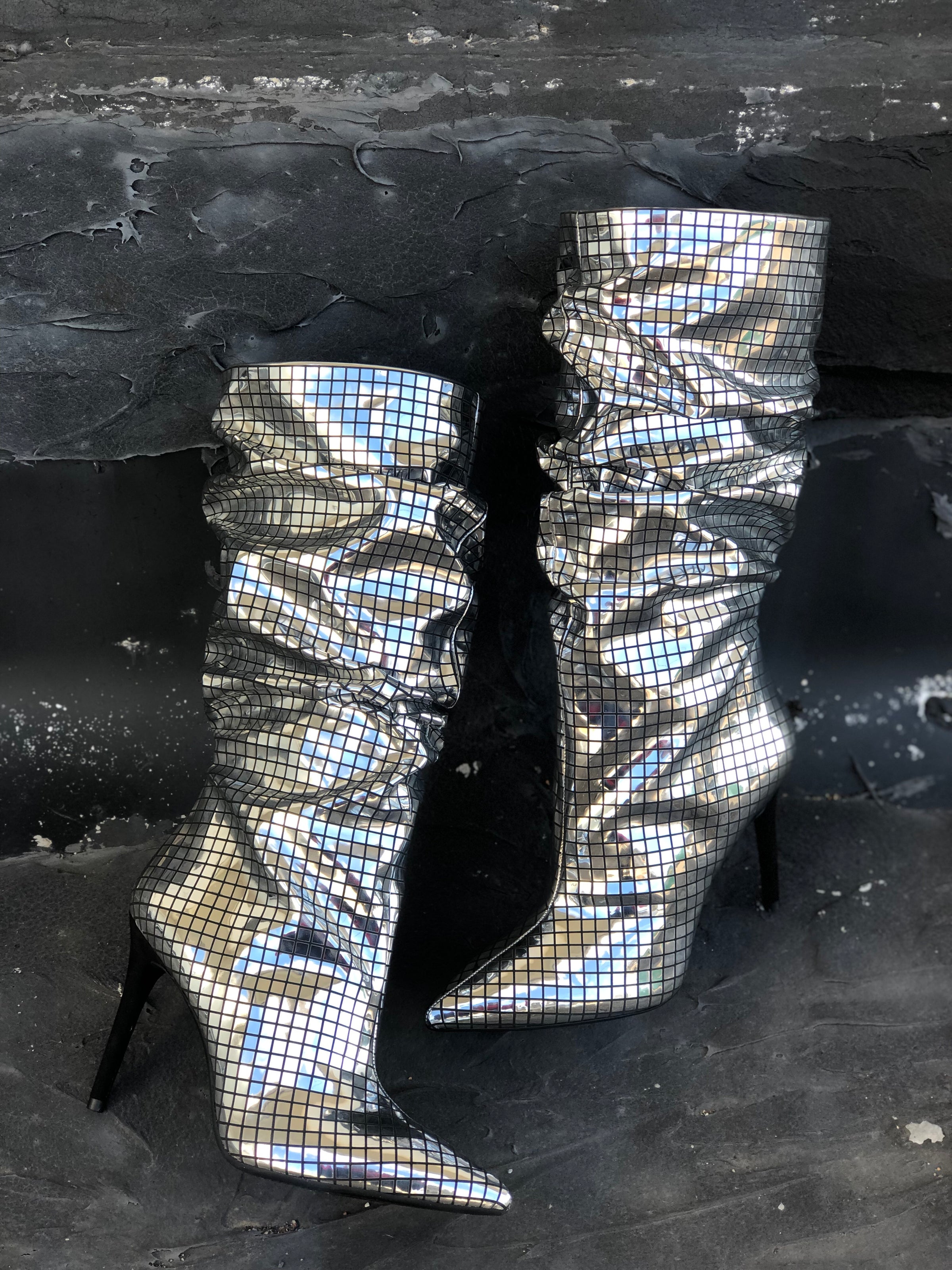 jessica simpson silver boots