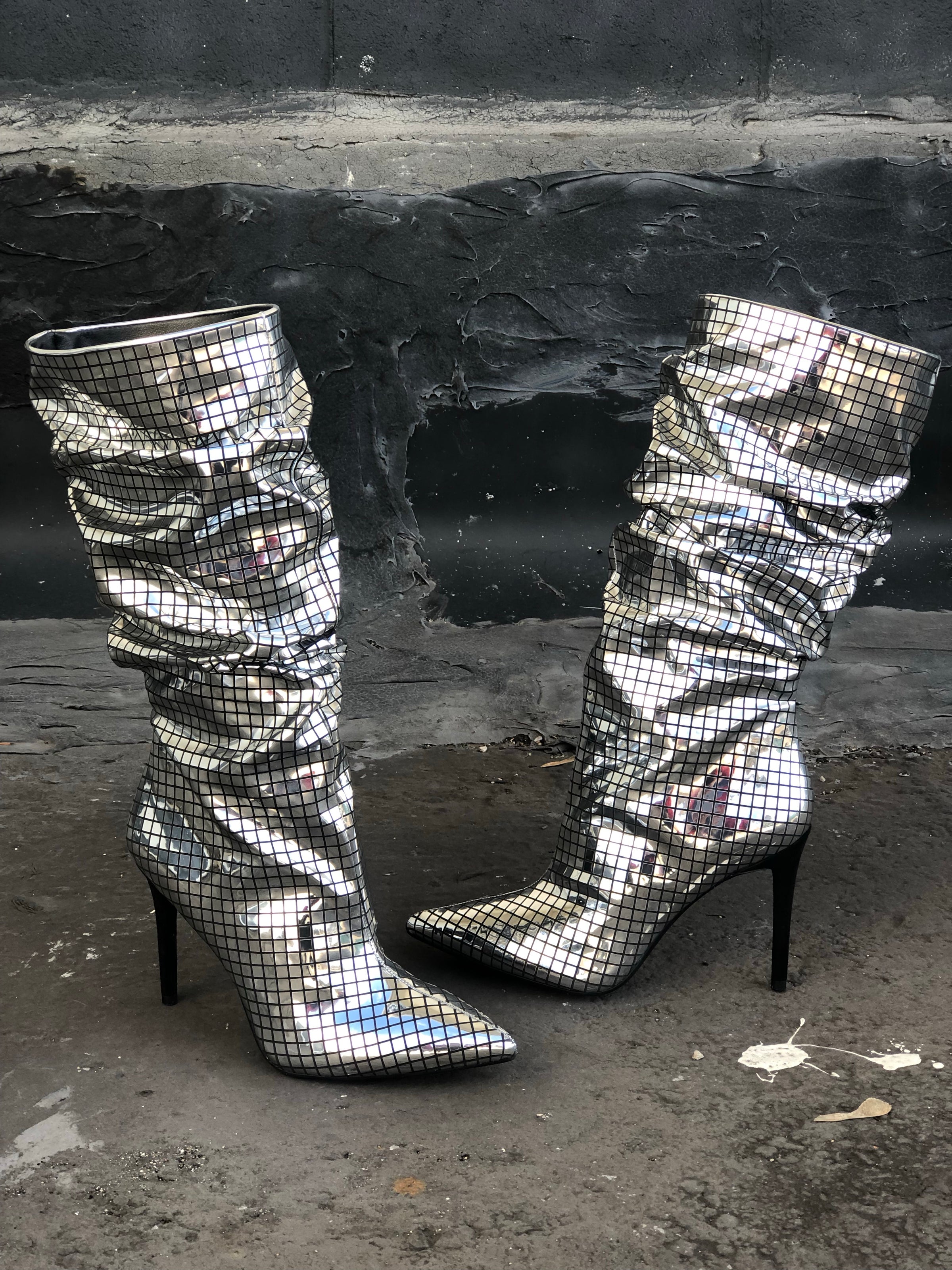 jessica simpson silver boots