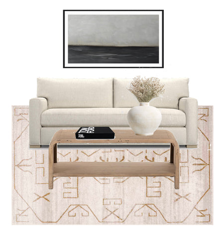 Neutral Living Room Design, Organic Modern Living Room Inspiration, Living Room Art, Black Artwork, Abstract Art