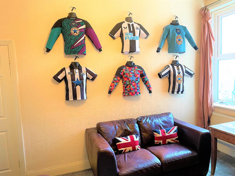 Football shirt mannequins wall art, framed mannequins, framed sports shirts, framed football shirts, framed soccer shirt, framed football jerseys, framed soccer jerseys