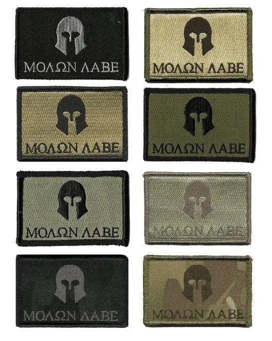 BuckUp Tactical Morale Patch Hook Molon Labe Patches 2x3"
