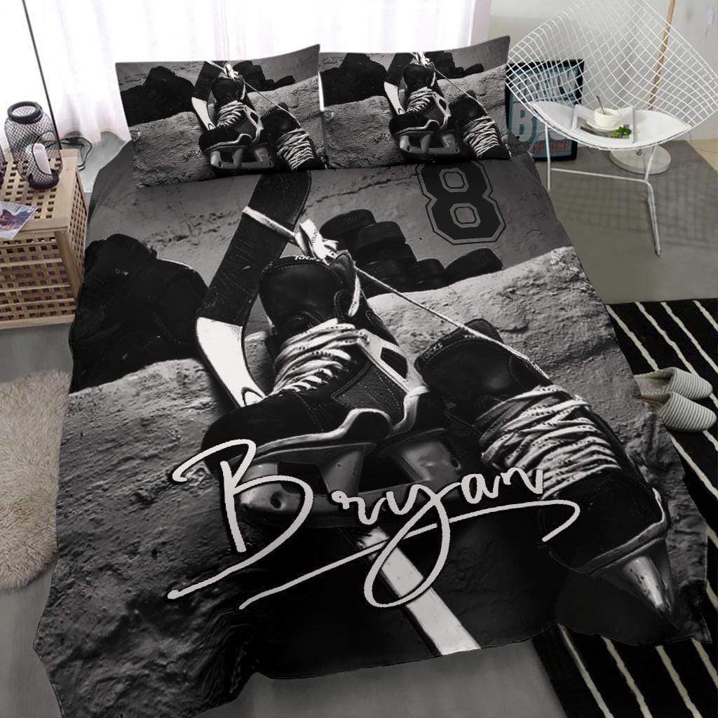 Hockey Custom Duvet Cover Bedding Set With Your Name 241219h