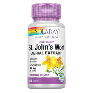 Solaray St John's Wort Aerial Extract, 900 mg, 60 Tablets