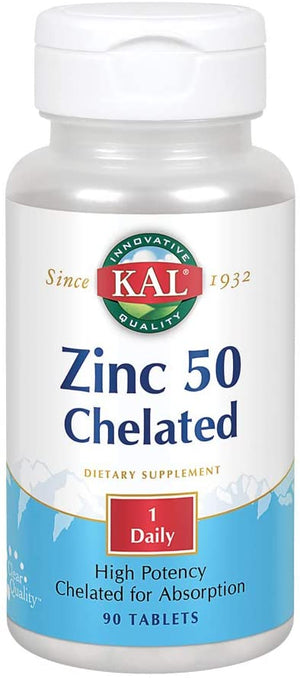 KAL Zinc 50 Chelated, 90 Tablets