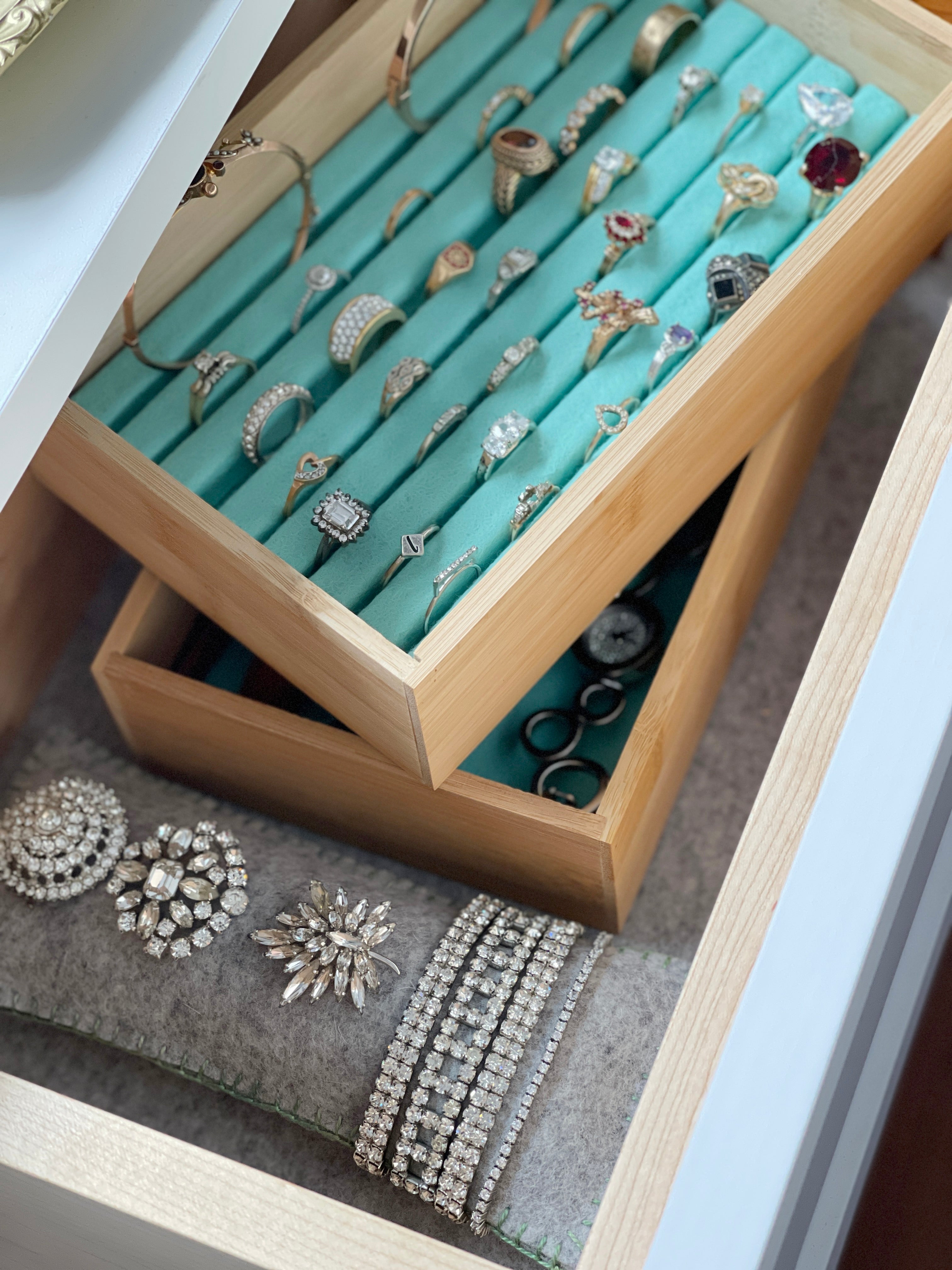 The Felt Store Pretty DIY Wool Felt Jewellery Box Organizers by Make & Merry Co