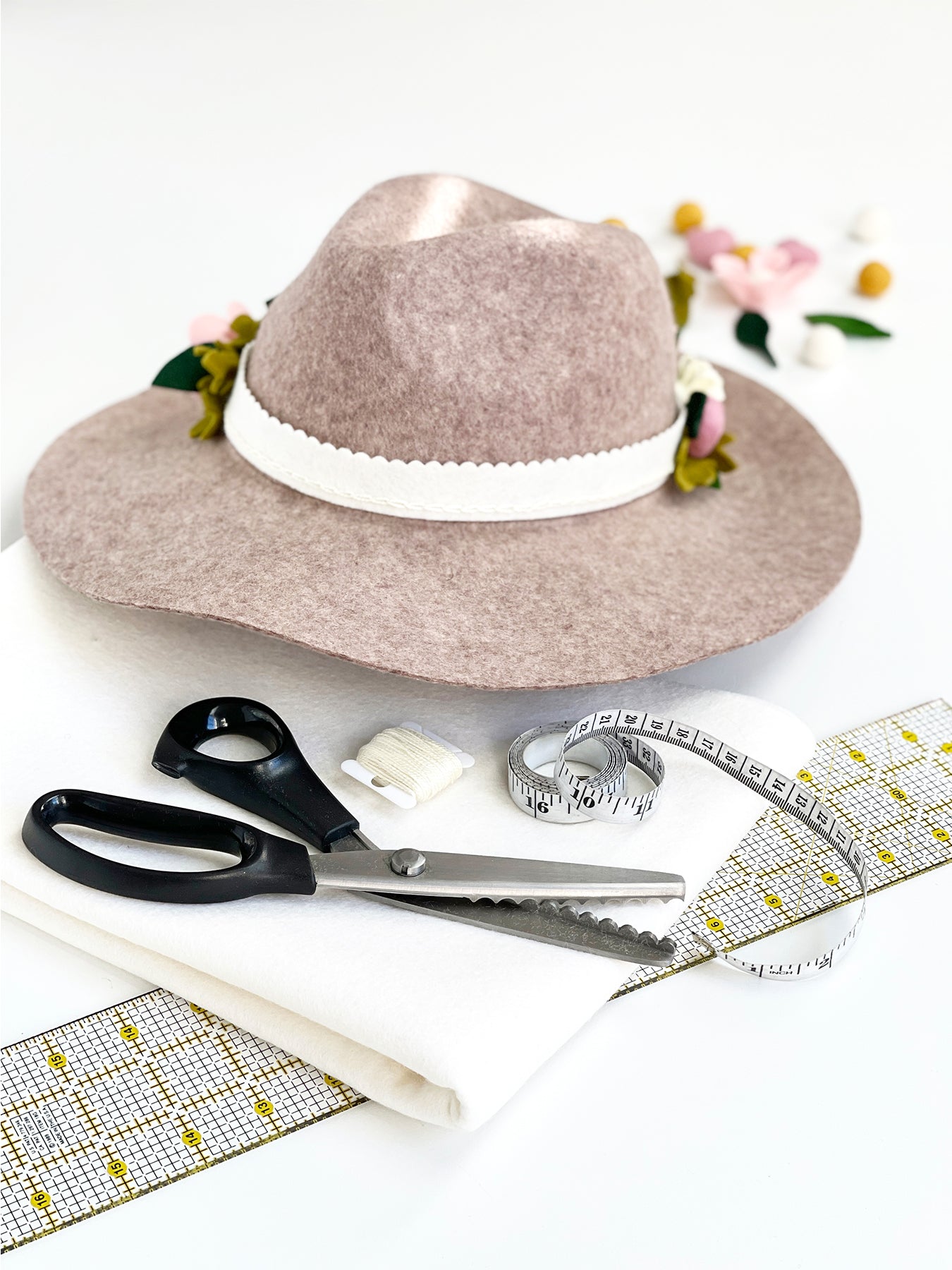 How to make a felt band for hat — The Felt Store's DIY Felt Hat Band Tutorial by Lorrie Everitt of Make and Merry Co.