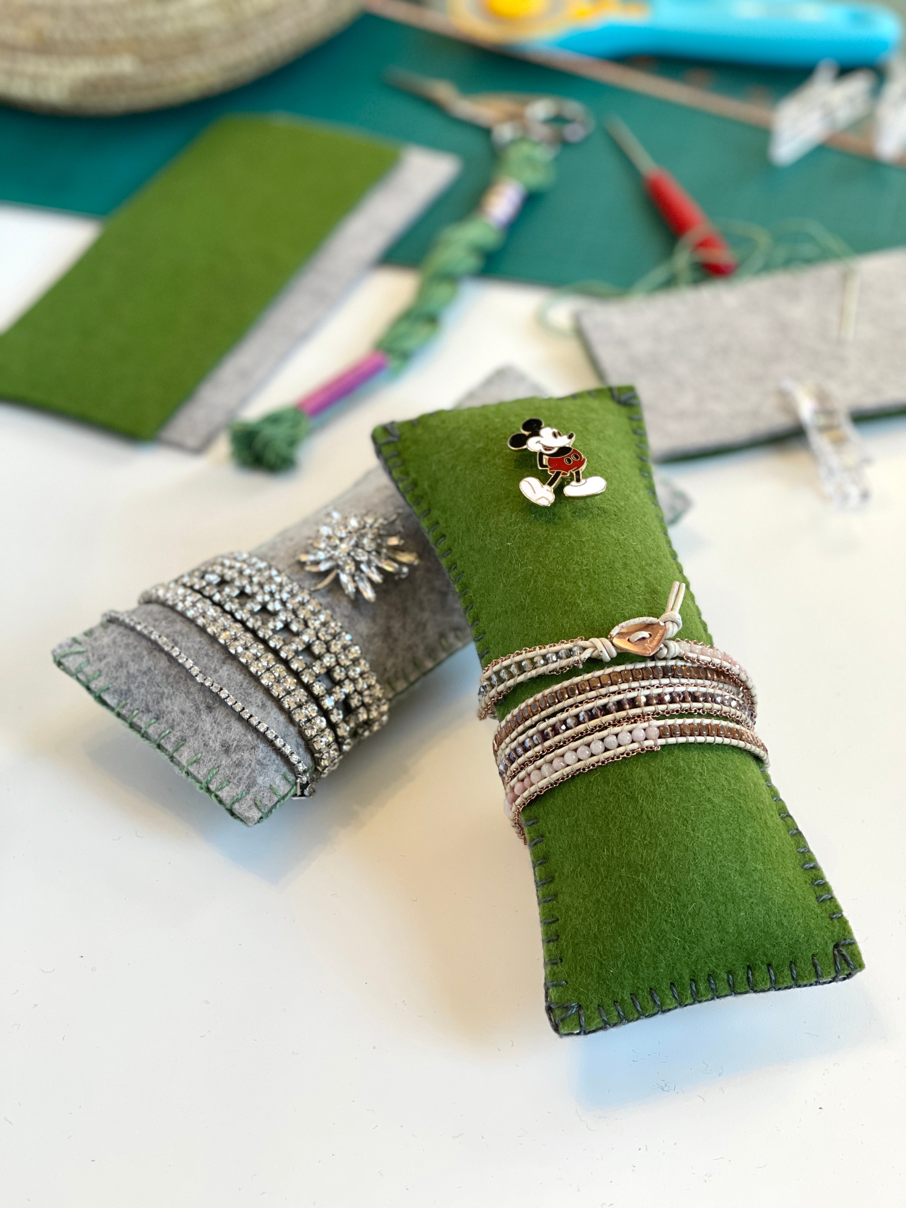 The Felt Store Pretty DIY Wool Felt Jewellery Box Organizers by Make & Merry Co