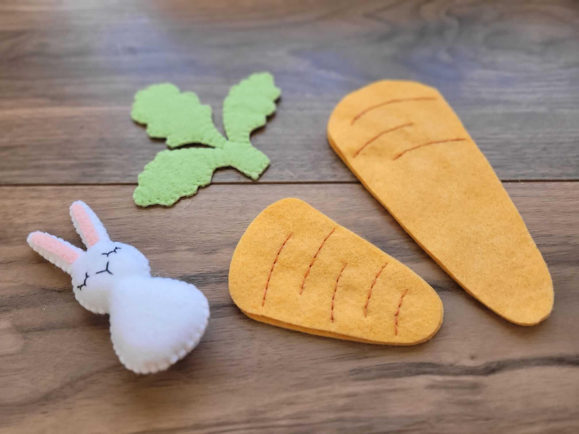 The Felt Store Blog Featuring Felt Bunny in a Carrot Blanket Easter Craft Tutorial 5