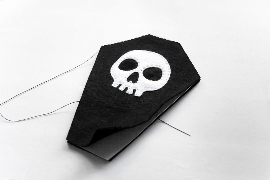 Bat and Coffin Halloween Ornament Sewing