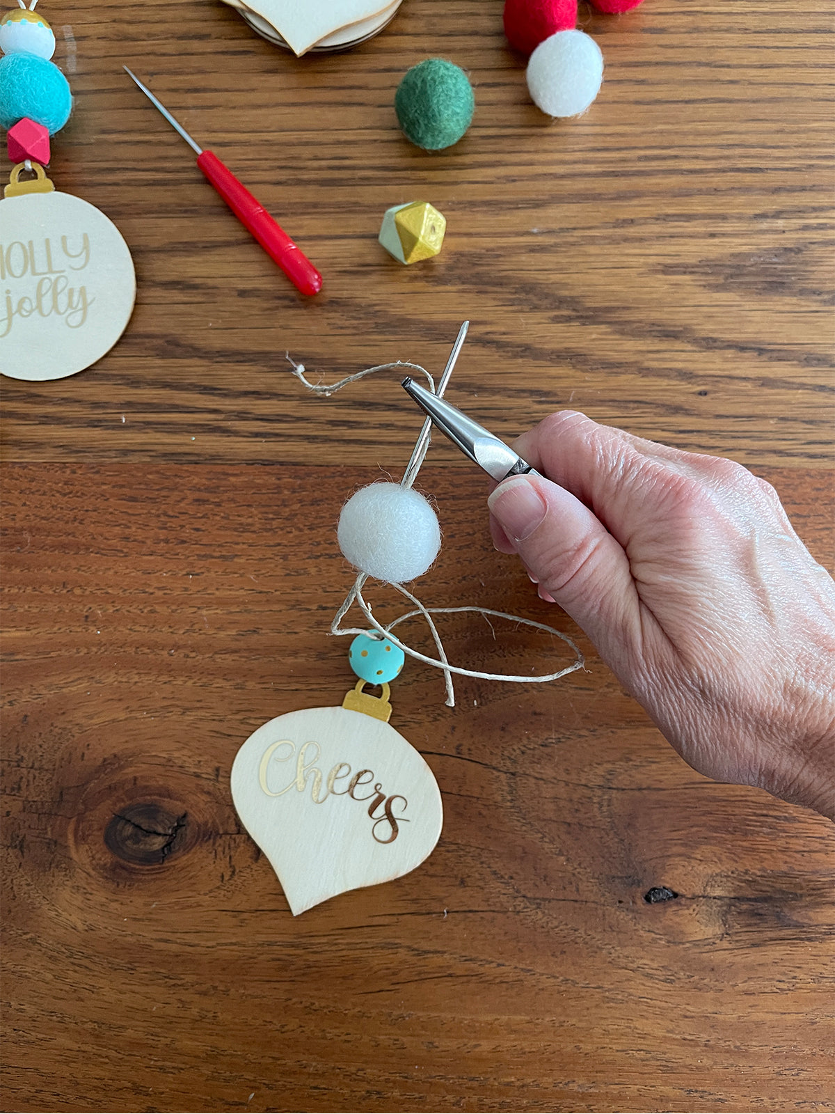  Five DIY holiday project ideas using wool felt balls by Make & Merry Co - Christmas Ornaments