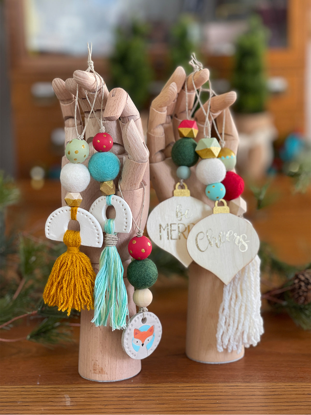  Five DIY holiday project ideas using wool felt balls by Make & Merry Co - Christmas Ornaments