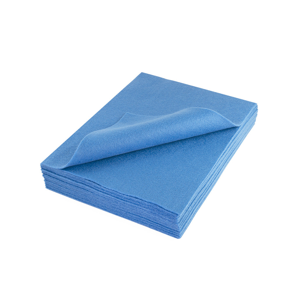 Assorted Blue Coloured Felt Squares – Craft Felt