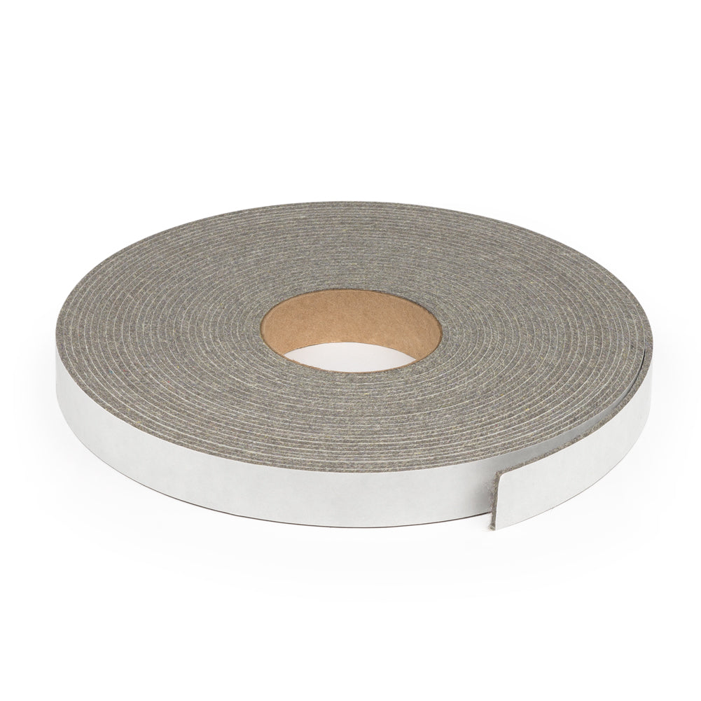 Black Felt Stripping, Adhesive Backed 1 Wide x .5mm (.02”) Thick, 50' Roll  - 3 Roll Minimum - The Felt Company