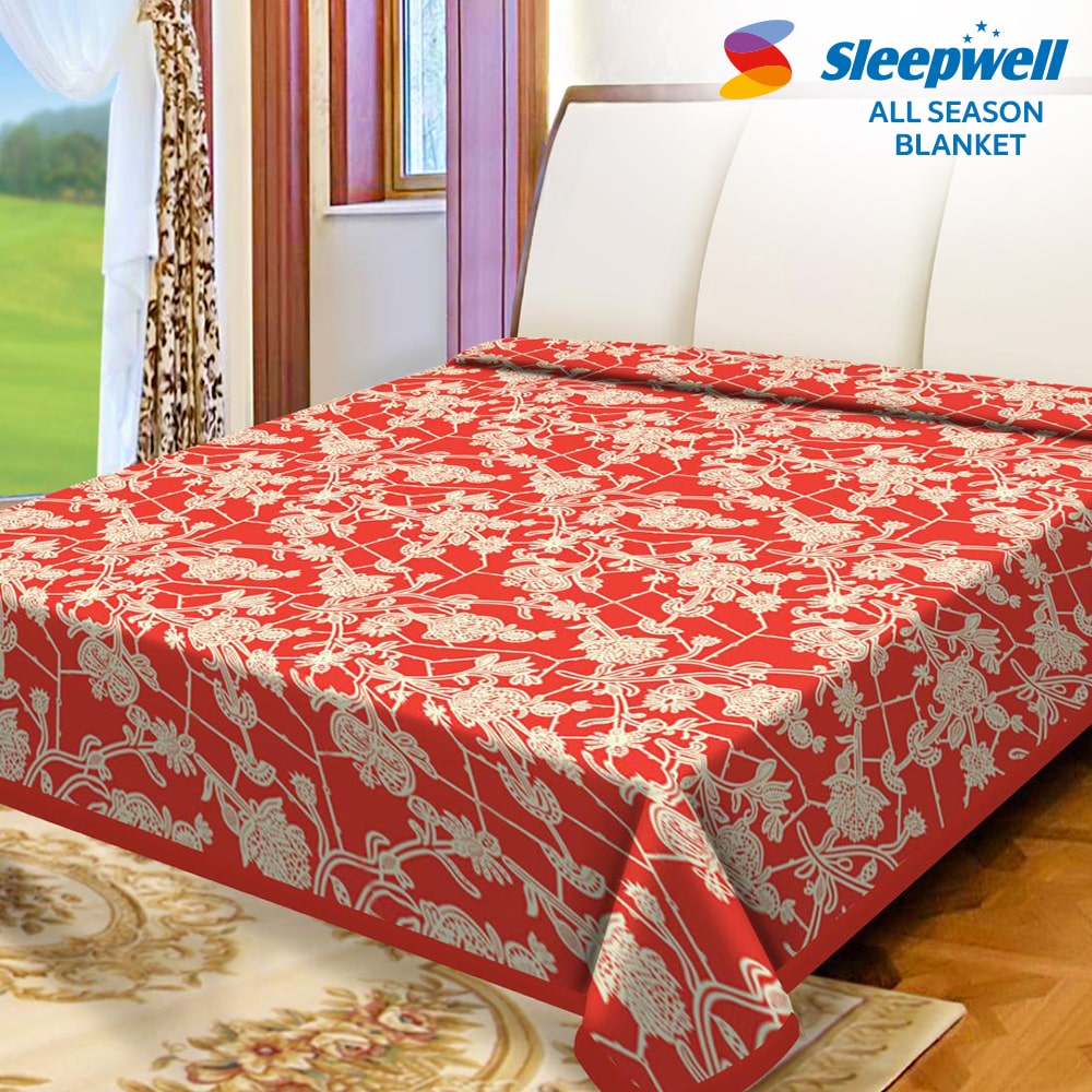 Buy Sleepwell All Season Printed Double Blanket At Low Prices