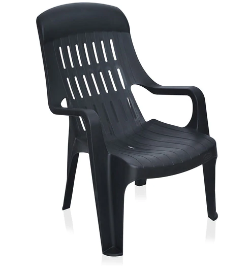 Buy Nilkamal Weekender Premium Plastic Black Chairs - Maniraj Furniture