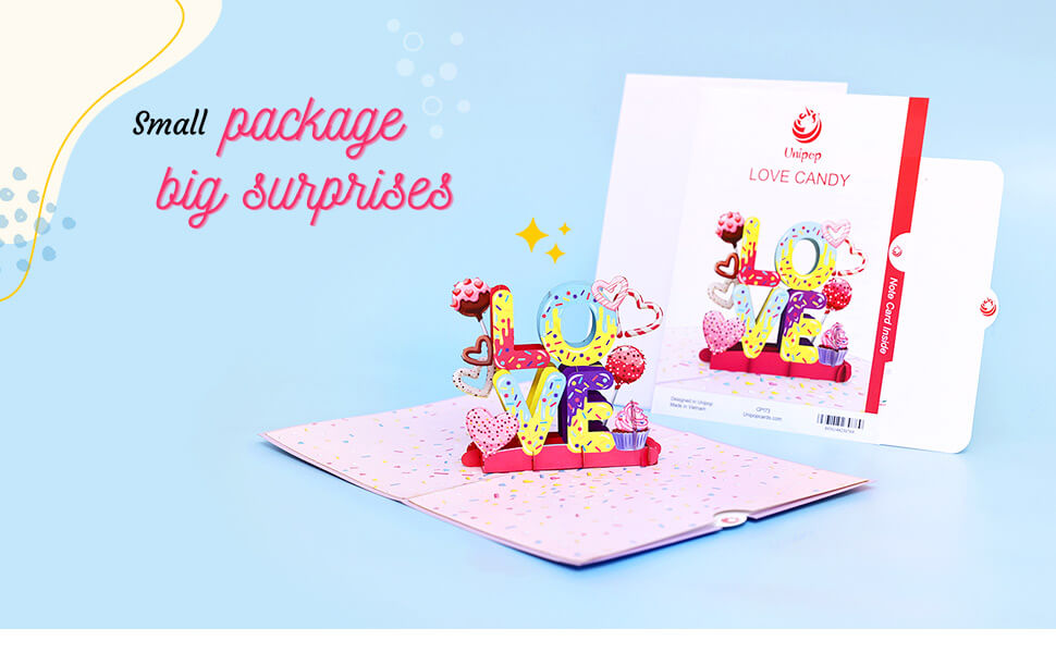 Packing of Love Candy pop up card