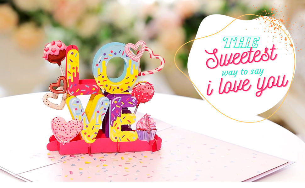 Love Candy pop up card