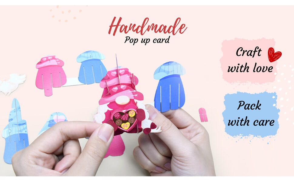Handmade Love Gnome Pop up card