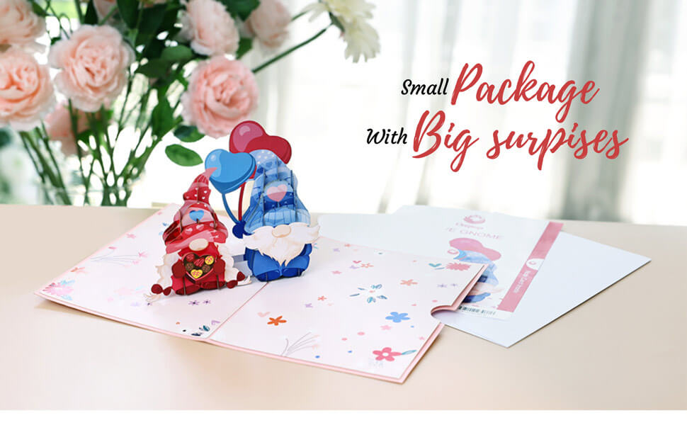 Packing of Love Gnome Pop up card