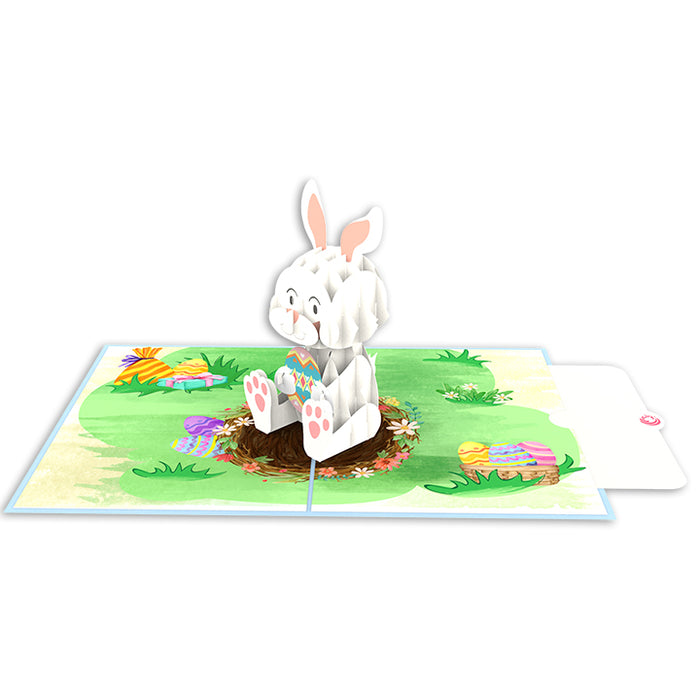 easter bunny pop up card template