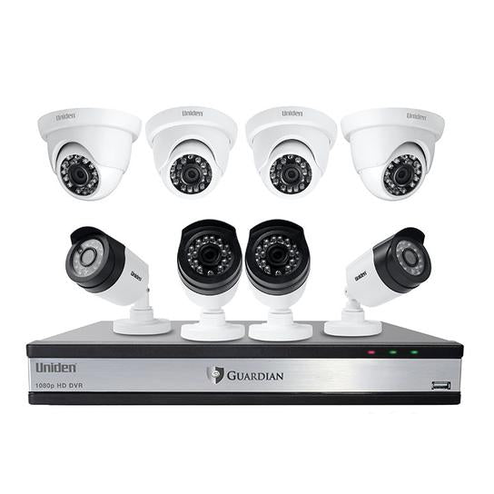 16 Channel 8 Cam 1080p Wired Security System 100 Night Vision 3tb Hdd Uniden America Corporation