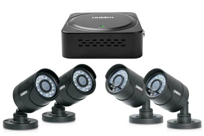 4 Channel 4 Cam 720p Micro-DVR Security 