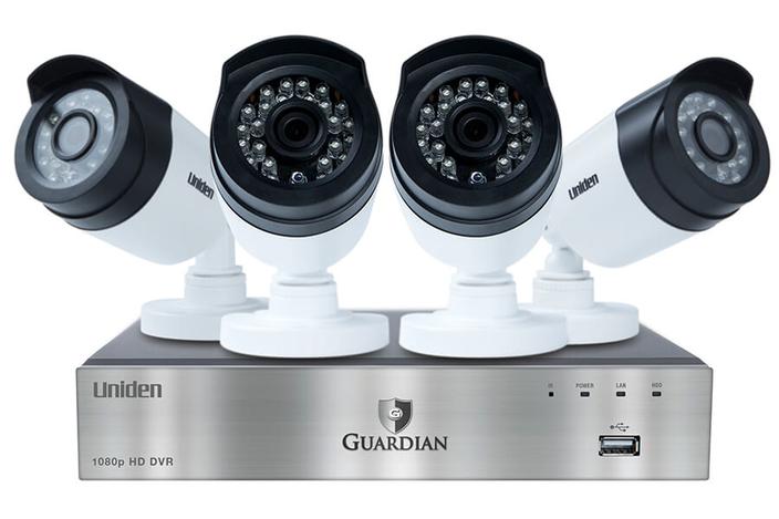 8 Channel 4 Cam 1080p Wired Security 