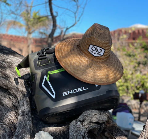 Engel Cooler with Hook 360 Straw Hat