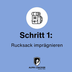 Rucksack imprägnieren