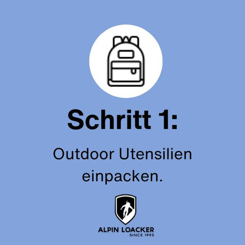 Rucksack richtig einstellen - Schritt 1