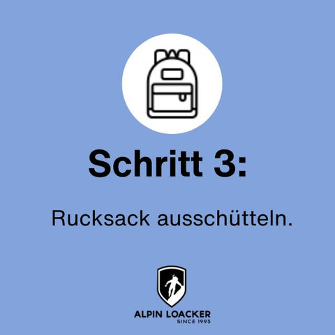 Rucksack waschen - Schritt 3