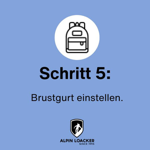 Rucksack richtig einstellen - Schritt 5