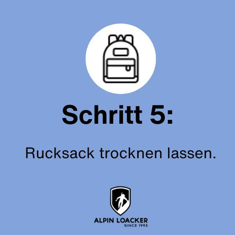 Rucksack waschen - Schritt 5