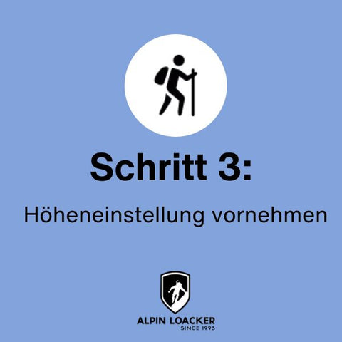 Schritt 3: Wanderstock richtig einstellen