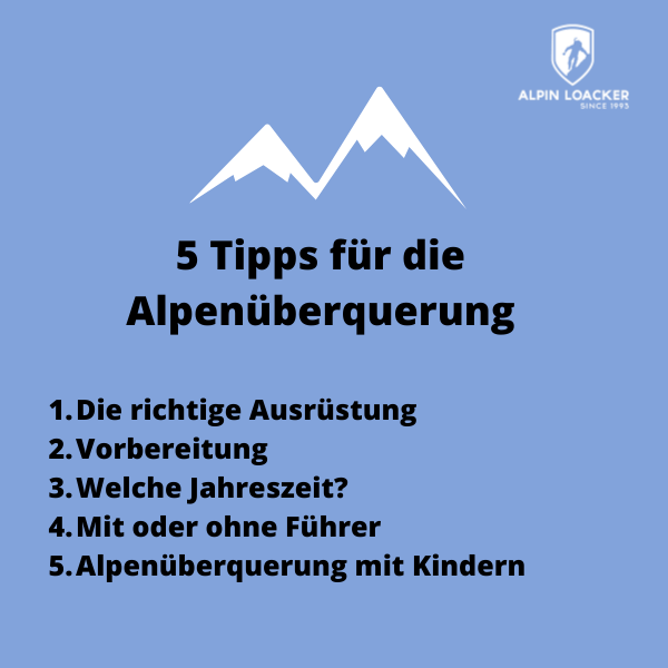 Tips for crossing the Alps