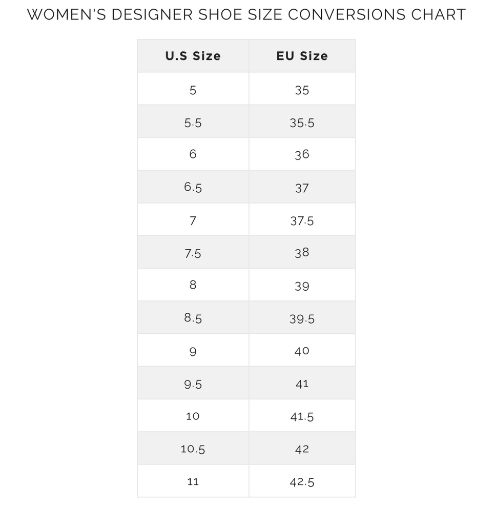 Shoe Size Chart Italy To Us