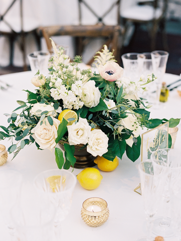 Lemon infused centerpiece at Chicago Illuminating Company