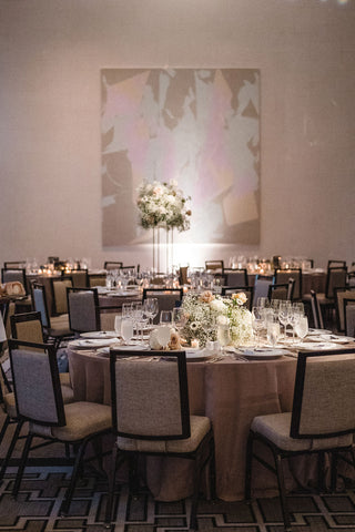 Baby's Breath centerpieces at the Langham Hotel