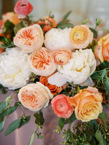 Peonies, Ranunculus, Juliette Roses at Chicago History Museum