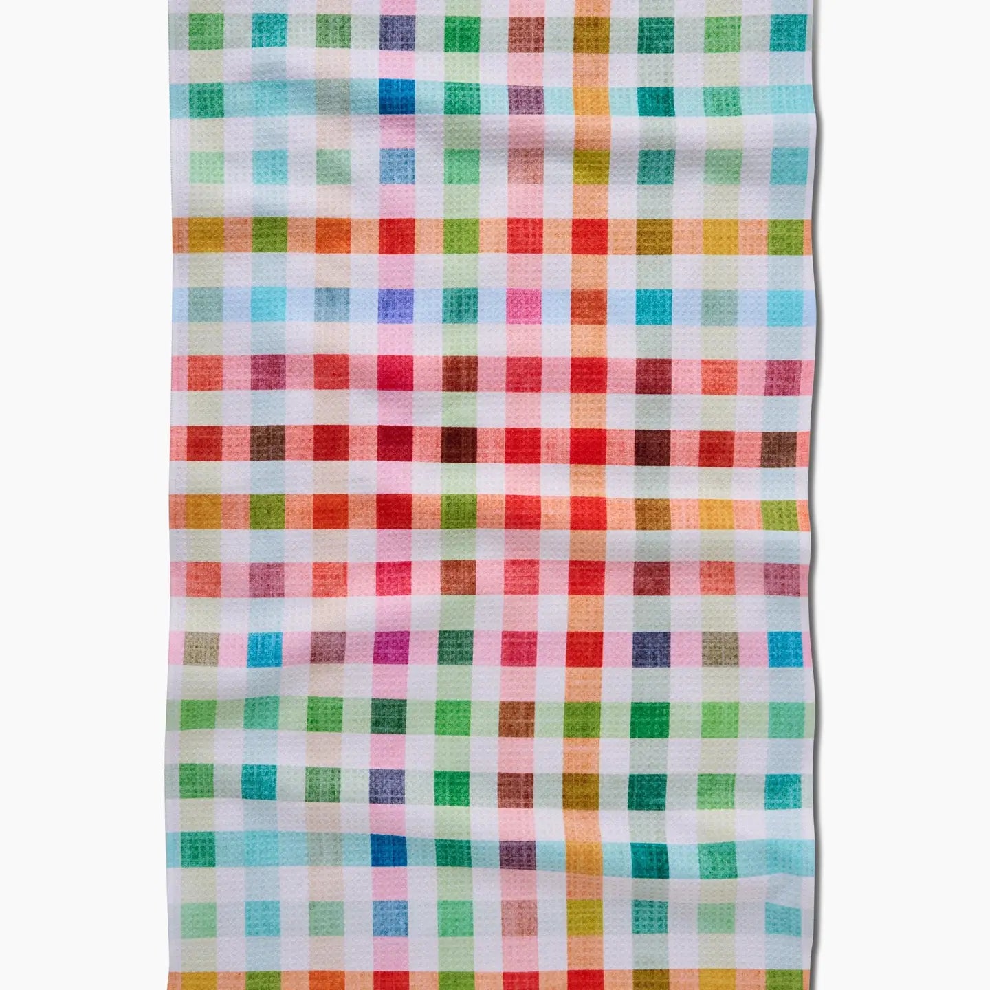 Woven Spring Plaid Tea Towel