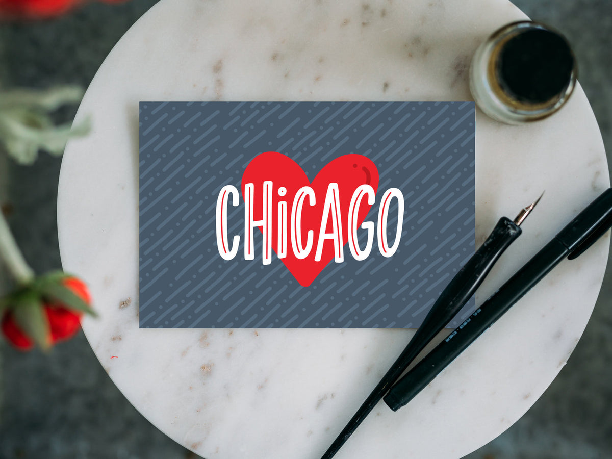 Chicago Heart Postcard